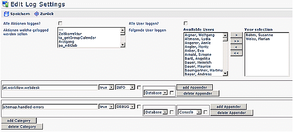 wd setup edit logsettings